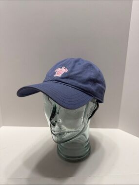 Signature seas Blue Hat with Pink Turtle Embroidery